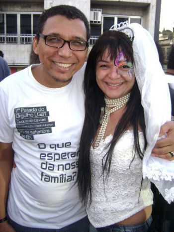 Na Foto: Claudio Nascimento (Coordenador Geral do Rio sem Homofobia) e Simone Santos