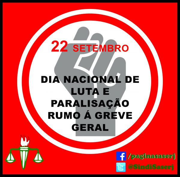 22 de Setembro Dia Nacional de Luta e Paralisação