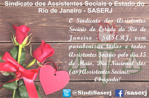 15 de Maio - Dia Nacional do (a) Assistente Social