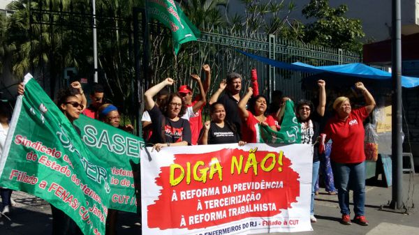 Participação do SASERJ nas manifestações de Greve Geral no dia 30.06