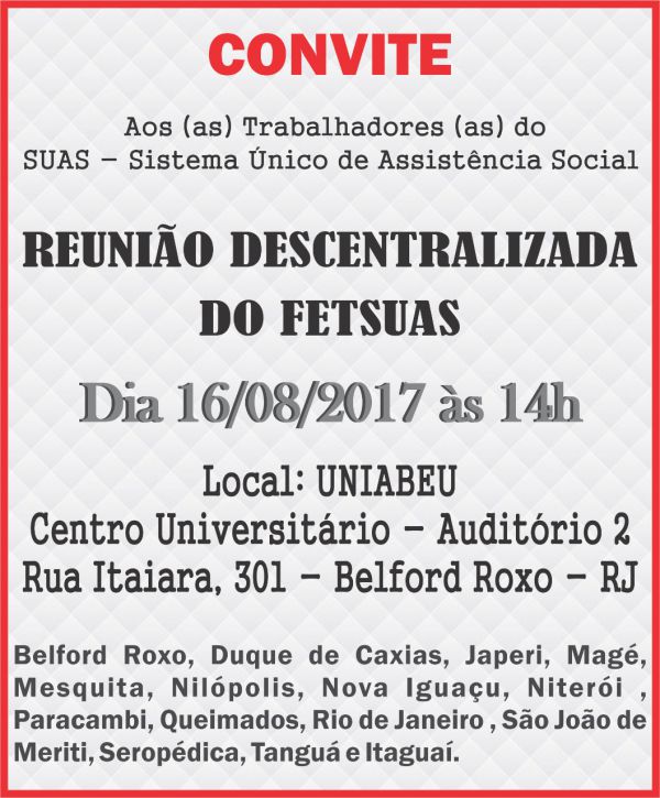 Reunião Descentralizada do FETSUAS