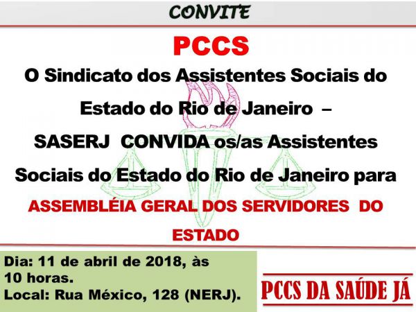 SASERJ CONVIDA PARA ASSEMBLEIA GERAL - PCCS