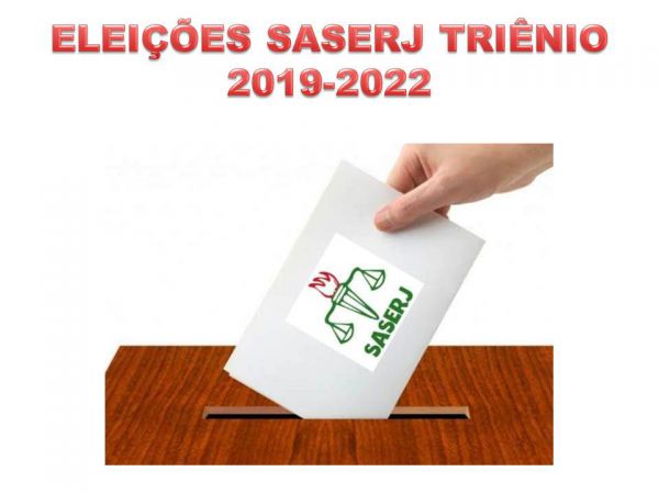 ELEIÇÃO SASERJ  SERÁ NOS DIAS 09 E 10 DE MAIO DE 2019