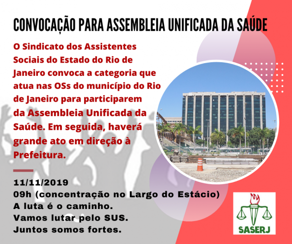 CONVOCAÇÃO PARA ASSEMBLEIA UNIFICADA DA SAÚDE