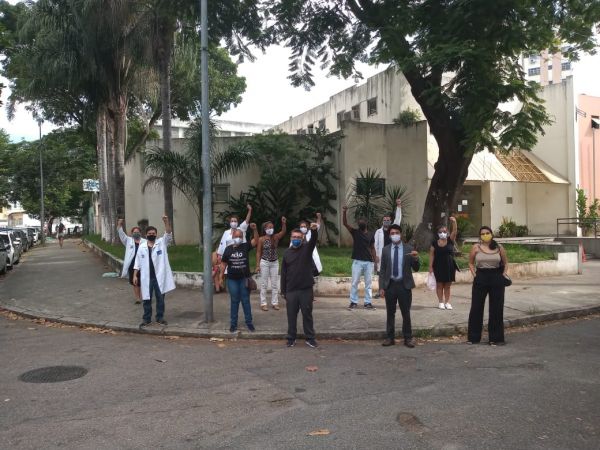 SASERJ PRESENTE EM MANIFESTAÇÃO PELA DEFESA DA SAÚDE; POLÍCIA DETÉM DOIS PARTICIPANTES