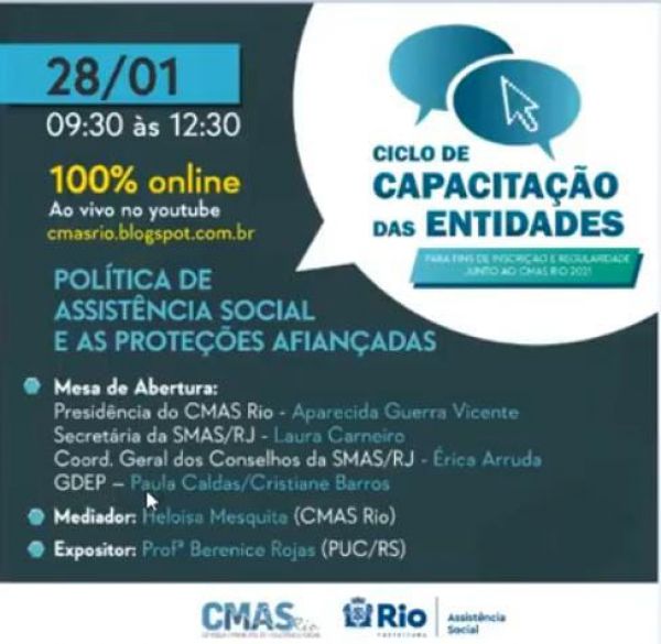 CMAS E SMAS INICIAM CICLO DE CAPACITAÇÃO E REGULARIZAÇÃO DE ENTIDADES DA REDE SOCIOASSISTENCIAL