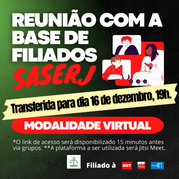 DATA ALTERADA DA CONVOCAÇÃO PARA REUNIÃO COM A BASE DE FILIADOS - 16/12/2022